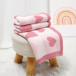 Mimixiong Factory Baby Quilt Acrylic Stroller SwaddleTowel Blanket Knit Infant Bedding Blanket