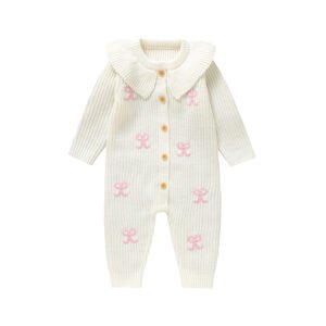 High Quality Mimixiong Knitting Baby Romper Baby Knit Jumpsuit Soft Newborn Girl Clothes Wholesale