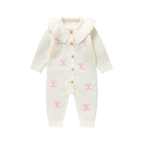 High Quality Mimixiong Knitting Baby Romper Baby Knit Jumpsuit Soft Newborn Girl Clothes Wholesale
