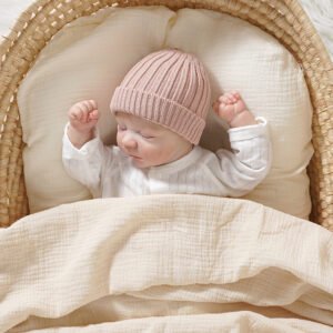 Hot Sale Solid Cotton Baby Knit Hat Mimixiong
